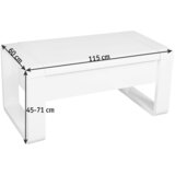 XORA klubska miza, bela, visoki sijaj | Shoptok.si