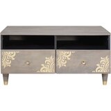  Kava Stol with Drawer Siva 80 x 54 x 40 cm masivno drvo manga | shoptok.hr