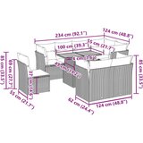 vidaXL Vrtna garnitura 9-delna z blazinami bež poli ratan | Shoptok.si
