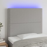 vidaXL LED uzglavlje svjetlosivo 100x5x118/128 cm od tkanine Cijene
