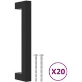  Ručke za ormarić 20 kom crne 128 mm od nehrđajućeg čelika | shoptok.hr