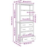  Set namještaja za pohranu s ladicama Smeđa Konstruirano drvo | shoptok.hr