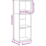  Regal za knjige boja hrasta 40x30x114 cm konstruirano drvo | shoptok.hr