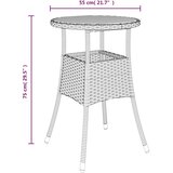  3-dijelni vrtni bistro set od poliratana s jastucima crni | shoptok.hr