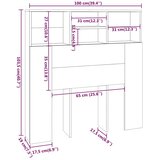 Uzglavlje s ormarićem boja hrasta sonome 100x19x103,5 cm | shoptok.hr
