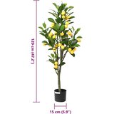  Umetno limonovo drevo 136 listov 120 cm zelena, (5000208185) | Shoptok.si