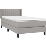  Okvir kreveta s oprugama i madrac svjetlosivi 90x200cm tkanina | shoptok.hr