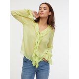Orsay Light Green Women's Ruffle Blouse - Women Cijene