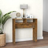 vidaXL Konzolni stol boja hrasta 78 x 30 x 80 cm od konstruiranog drva Cijene
