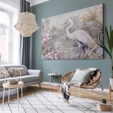  XXL slika - Heron wading in a pond - illustration in bright colours 170x113 | shoptok.hr
