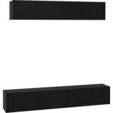 vidaXL Set TV komoda Ostalo s pohranom s vratima 5 pcs Crni hrast 80 x 30 x 30 cm | shoptok.hr