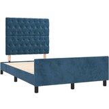  Okvir za krevet s uzglavljem tamnoplavi 120x190 cm baršunasti | shoptok.hr