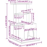  Penjalica za mačke sa stupovima za grebanje tamnosiva 83,5 cm | shoptok.hr