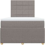 vidaXL Krevet s oprugama i madracem smeđesivi 120 x 190 cm od tkanine | shoptok.hr