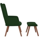  Stolica za opuštanje s osloncem za noge tamnozelena baršunasta | shoptok.hr