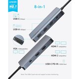 Anker USB-C Data Hub 8u1 sivi | Eponuda.com