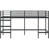  Okvir Krevet za Dječji Loft Crna 79,5 x 200 cm Čelik | shoptok.hr