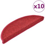  Prostirke za stepenice 10 kom 56x17x3 cm crvene poluokrugle | shoptok.hr