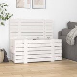 vidaXL Kutija za pohranu bijela 91 x 40 5 x 42 cm od masivne borovine Cijene