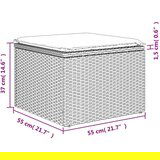  6-dijelni set vrtnih sofa od poliratana s jastucima sivi | shoptok.hr