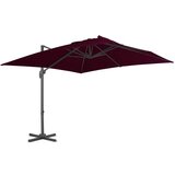  Vrtni senčnik z aluminijastim drogom bordo rdeč 300x300 cm Cene
