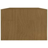 vidaXL Klubska mizica medeno rjava 110x50x34 cm trdna borovina | Shoptok.si