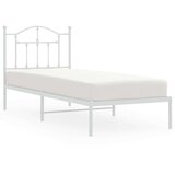 vidaXL Kovinski posteljni okvir z vzglavjem bel 80x200 cm | Shoptok.si