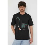 Lacoste Pamučna majica x Netflix boja: crna, s uzorkom | shoptok.hr