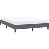 vidaXL posteljni okvir brez vzmetnice temno siva 160x210 cm žamet | Shoptok.si