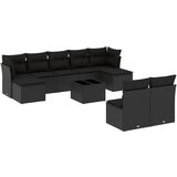 The Living Store Vrtna sedežna garnitura 10-delna z blazinami črn poli ratan - Vrtna Sedežna Garniture, (21452610) | Shoptok.si