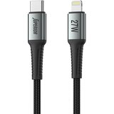 Superior Pleteni USB data kabal SU-K101, 27W, 3A, Type C na Lightning, 1m, Crni Cene