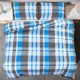  Set posteljine za poplun plavo-sivi 260x240 cm pamučni | shoptok.hr
