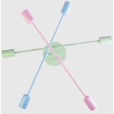  plafonski luster cambridge 6xE27/15W/230V zelena/plava/ružičasta | Eponuda.com