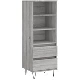 Maison Chic Visoka omara - Komoda - Predalnik Siva sonoma 40x36x110 cm inženirski les, (21721302) | Shoptok.si
