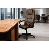 Sofotel 402C-DARK-BROWN ergonomska pisarniška stolica iz eko usnja – temno rjava | Shoptok.si