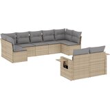  9-dijelni set vrtnih sofa s jastucima bež od poliratana | shoptok.hr