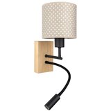 Brilagi LED fleksibilna lampa BOBO WOOD 1xE27/25W/230V + LED/3W hrast/crna/bež./tačk. u