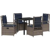  Komplet za jedilnico v vrtu 5 pcs Siva poli ratan, (5000045347) | Shoptok.si