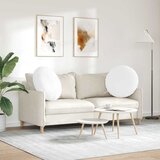  Jastučići za sjedenje 2 pcs Bijelo Ø60 x 21 cm tkanina | shoptok.hr