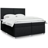 The Living Store Box spring postelja z vzmetnico črn 200x200 cm blago - Box Spring Postelja, (21428151) Cene