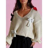 DStreet Sweter damski one size PUREBOW beżowy | Shoptok.si