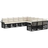  Sjedeća garnitura za vrt 11 kom. Crna poliratan 70.5 x 62 x 70 cm | shoptok.hr