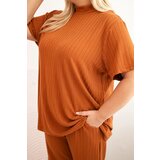 Kesi 3-piece women's Plus Size set camel | shoptok.hr