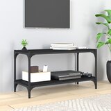 vidaXL TV omarica črna 80x33x41 cm inženirski les in jeklo Cene