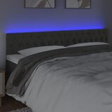  LED uzglavlje tamnosivo 200x7x78/88 cm baršunasto | shoptok.hr