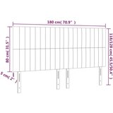  Uzglavlje smeđesivo 180x5x118/128 cm od tkanine | shoptok.hr
