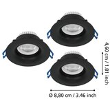 Eglo 902274 - set od 3 LED ugradnih kupatilskih svetala SALABATE LED/4,9W/230V prečnik 8,8 cm IP65 crna | Eponuda.com