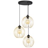  Luster na sajli MERCURE 3xE27/15W/230V zlatna/crna | Eponuda.com