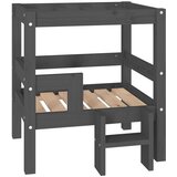  Krevet za pse sivi 55,5x53,5x60 cm od masivne borovine | shoptok.hr