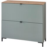 Voleo viseča omara za čevlje žajbljevo zelena, hrast artisan | Shoptok.si